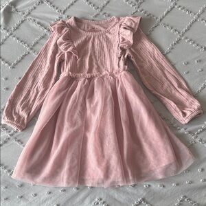 Cat & Jack Pink Ruffle Sleeve Dress